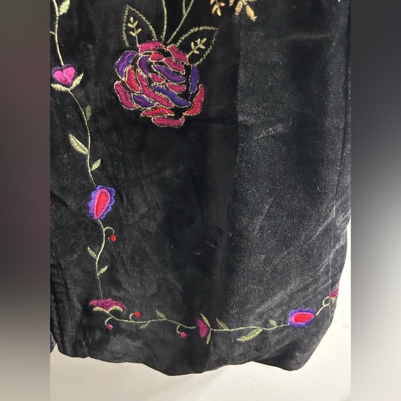 Vintage Mirasol embroidered coat jacket black velvet READ - Picture 8 of 10